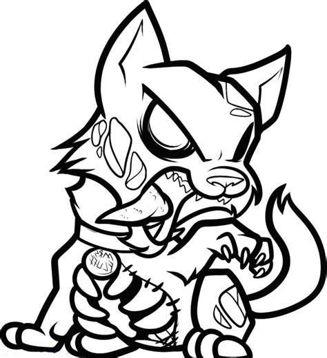 zombie dog coloring pages halloween cartoon coloring pages