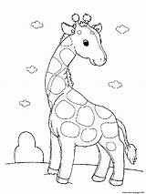 Coloring Animals Giraffe Girls Baby Pages Printable Print Book sketch template