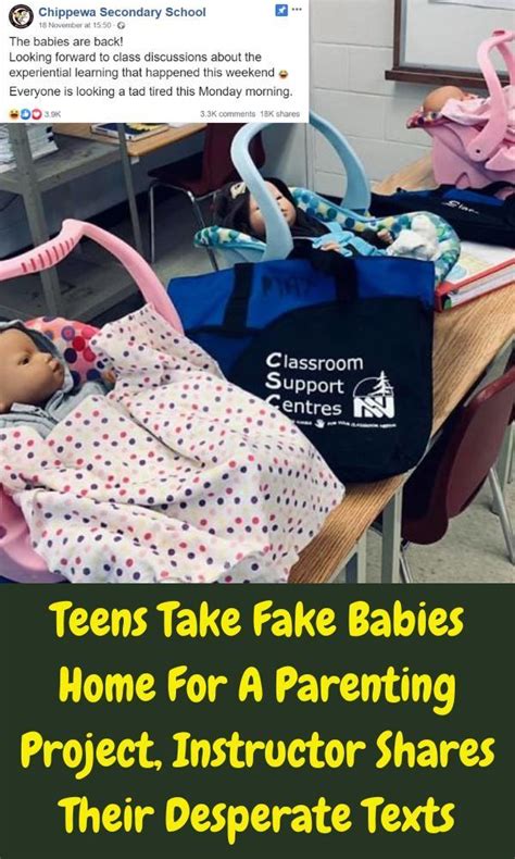 teens  fake babies home   parenting project instructor shares