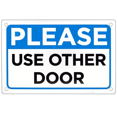 door sign    aluminum warning sign  indoor