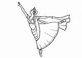 Coloring Ballerina Pages Cartoon sketch template