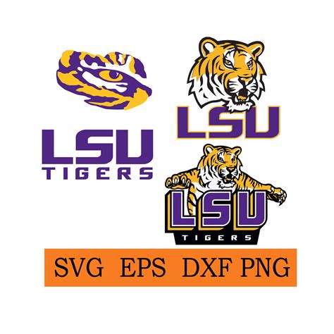lsu tigers logo svg file vector design  svg eps dxf  jpeg