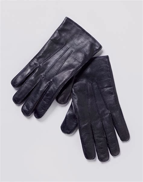 leather gloves black