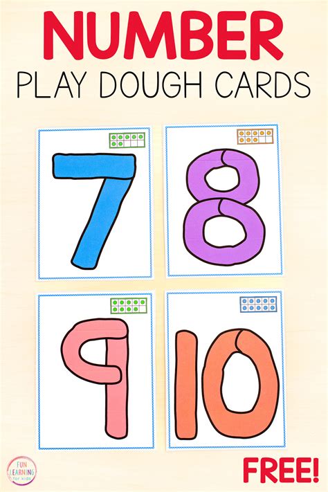 number play dough task cards  numbers