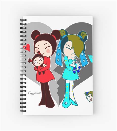 pucca  puchia spiral notebook  cappycode redbubble