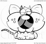 Chupacabra Drunk Clipart Cartoon Coloring Outlined Vector Thoman Cory Royalty sketch template