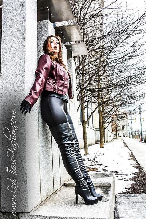 Leviticus Thigh Boots Leather Leggings Jacket Highheelboots Leather