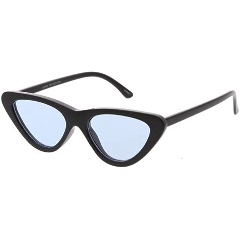 retro 1990 s narrow color tone flat lens cat eye sunglasses zerouv