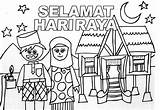 Mewarna Gambar Selamat Kad Kartun Mari Pertandingan Contoh Aidilfitri Sampul Mewarnai Ibu Muslimah Coloring Boleh Duit Kanak Berguna Teres Pekeliling sketch template