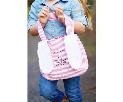 pattern easter bunny bag  floppy ears   tail sewing