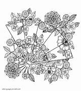 Pages Flowers Coloring Adult Adults Flower Colouring Printable Print Book Look Other sketch template