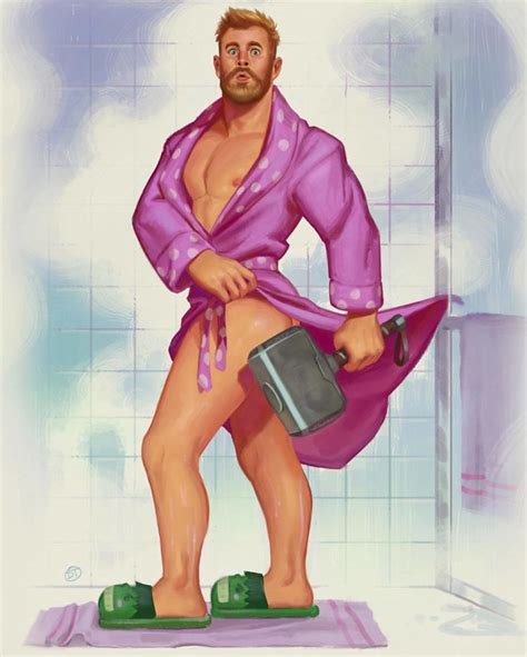 Artist Draws Male Superheroes As Pin Up Models And The