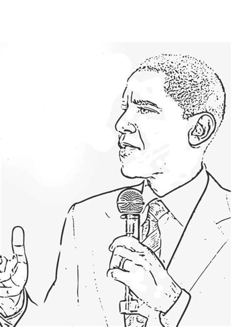 coloring page barack obama  printable coloring pages img