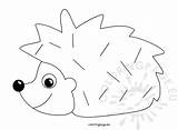 Hedgehog Coloring Baby Line Coloringpage Cute sketch template