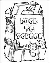 School Back Coloring Pages Printable Kids Color sketch template