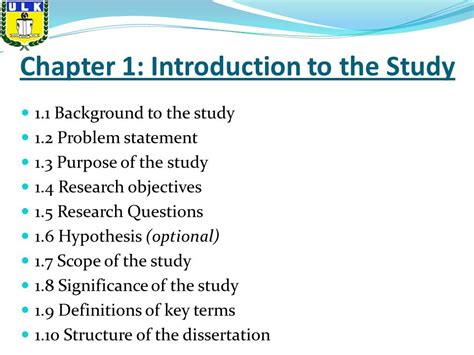 thesis chapter parts