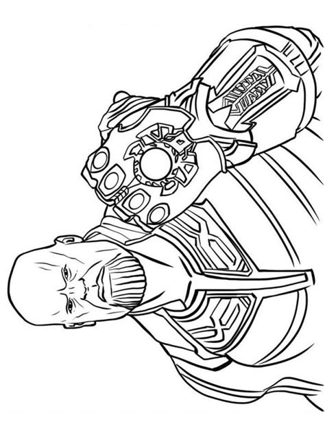 thanos  avengers infinity war   infinity gauntlet coloring page