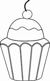Birthday Clipart Coloring Cupcake Cherry Orange Top Clip Balloon Pages Cliparts Wecoloringpage Clipartmag Wikiclipart sketch template