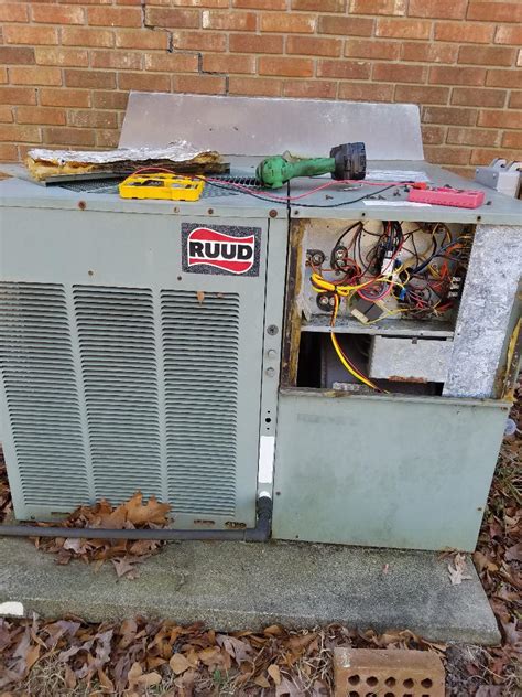 ruud package heat pump system  replaced  ruud mercury thermostat   honeywell