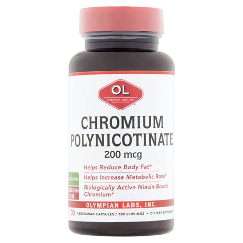 olympian labs  chromium polynicotinate vegetarian capsules  mg  count walmartcom
