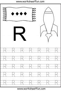 printable letter tracing worksheets  kindergarten