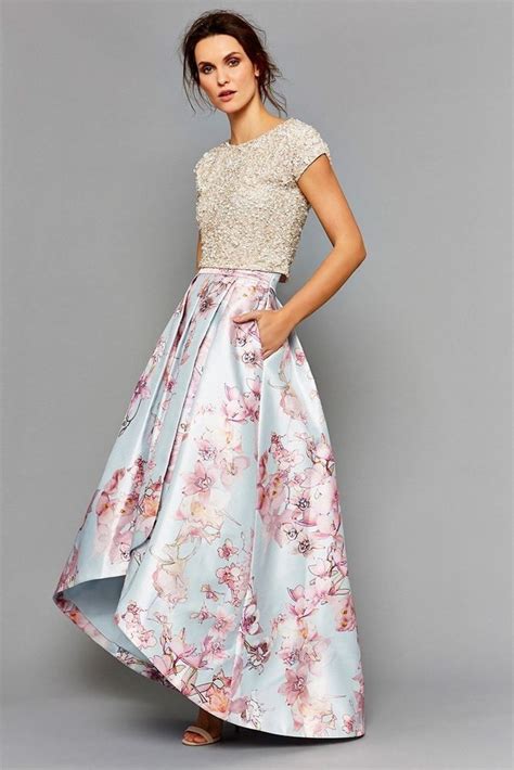 coast tulleries printed skirt sizes uk    bridesmaid separates designer bridesmaid