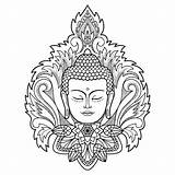 Coloring Pages Buddha Buddhist Head Floral Background Vector Color Getcolorings Gold Printable Getdrawings sketch template