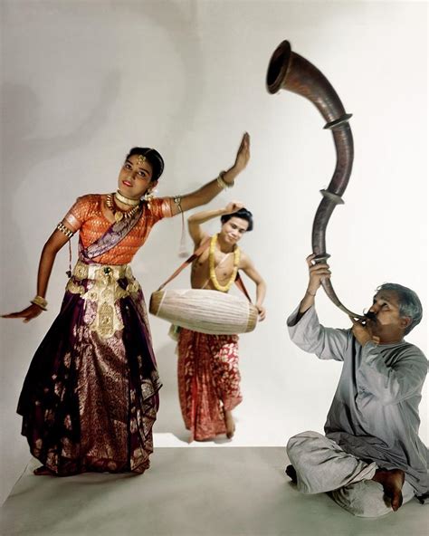 three indians playing music and dancing photograph by horst p horst