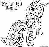 Luna Princess Coloring Pages Pony Little Exclusive Print Colorings Albanysinsanity sketch template