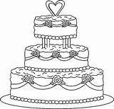 Coloring Wedding Cake Pages Choose Board sketch template