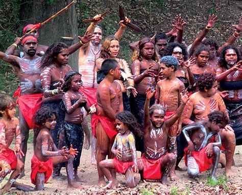 Australian Aboriginal People Montage Cultural Paradigm