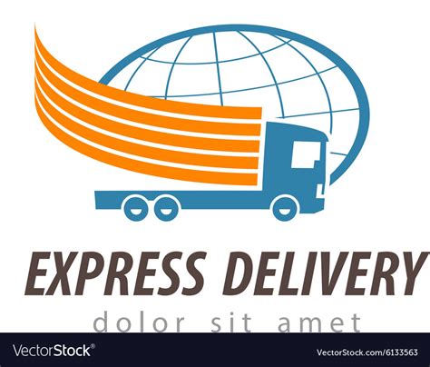 delivery logo design template shipping royalty  vector
