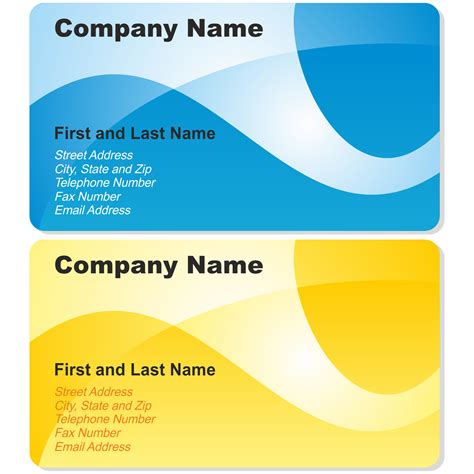 vector    blue  yellow business cards
