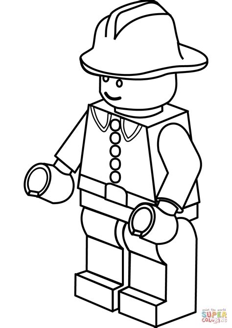 lego firefighter coloring page  printable coloring pages