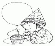 baby  birthday coloring page printable
