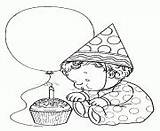 Birthday First Coloring Pages Baby Printable sketch template