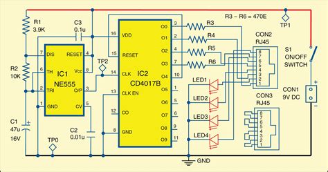 simple rj cable tester circuit      testing  rj