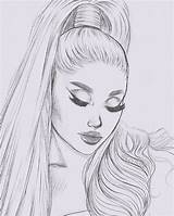 Ariana Girly sketch template