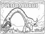 Coloring Plesiosaurus Pages Dinosaur Giant Lover sketch template