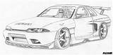 Gtr R32 Silvia Carros 240sx S13 S15 R34 Jdm Ausmalen R33 Lowrider Sp2 sketch template
