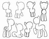 Pony Little Mlp Drawing Draw Coloring Blank Pages Own Characters Bases Body Drawings Craft Template Outline Oc Ponies Base Party sketch template