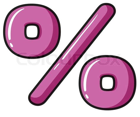 percentage symbol stock vector colourbox
