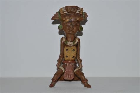 large aztec maya figurine clay whistle ocarina terra cotta etsy