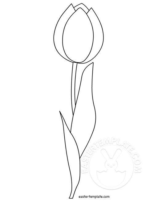 tulip template printable easter template