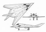 Stealth 117 Avion F117 117a Combataircraft sketch template