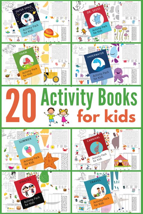 printable kids activity books bundle printable activities  kids