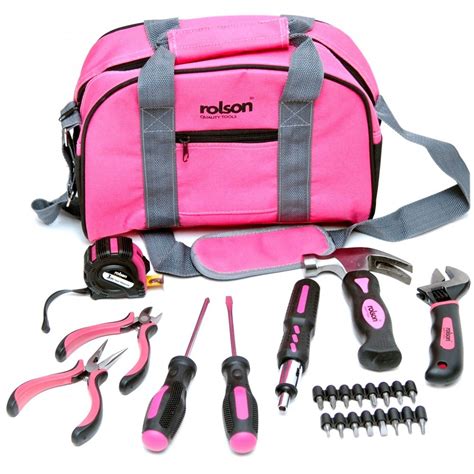 Rolson 25pc Ladies Pink Tool Set