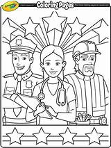 Labor Responders Crayola Occupations sketch template