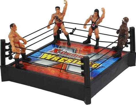 mini wrestling ring toy playset  figures arena accessories fun