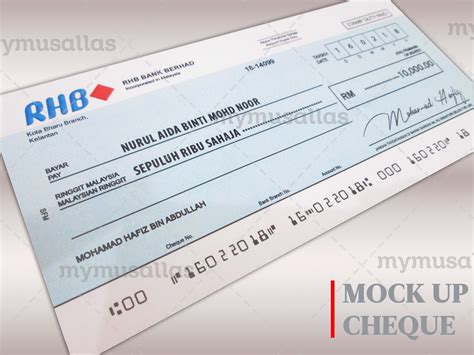 rhb bank maybank cheque template  dishonoured cheque